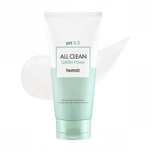 Gentle gel facial cleanser in 150ml container in pump dispenser on plain white background