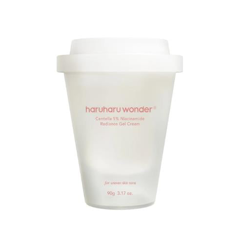 Concentrated calming skin care set on plain white background