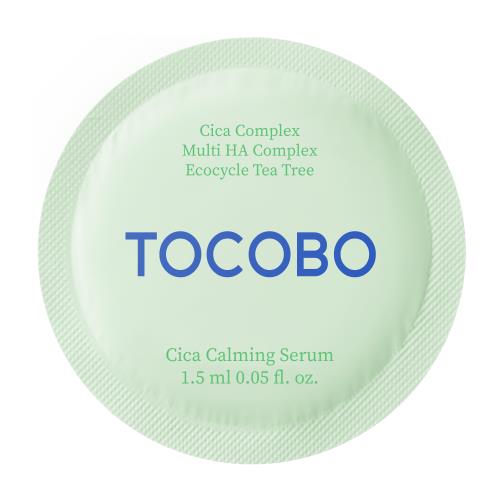 Concentrated calming serum in 1.5ml container with dropper bottle on plain white background