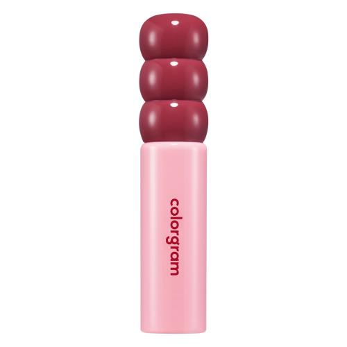 Long-lasting glossy lip tint in 1004 PINK Gloss with applicator wand on plain white background