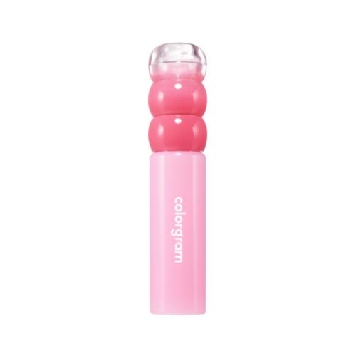 Long-lasting lip tint & gloss in 00 Pearl Gloss with applicator wand on plain white background