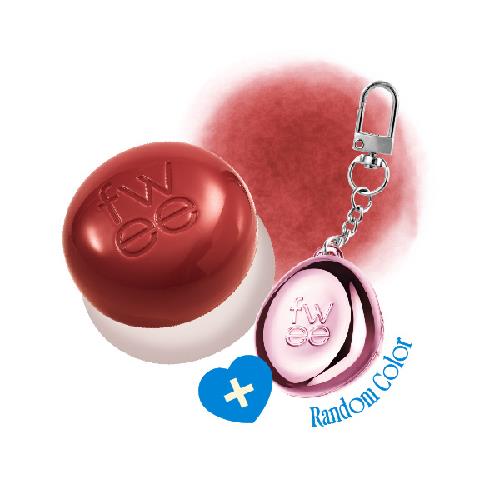 Lip & cheek stain in Pot PK in 5g container with applicator wand on plain white background