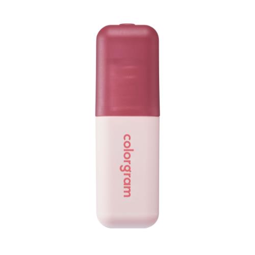 Long-lasting lip makeup in 12 Bloody PLUM with applicator wand on plain white background