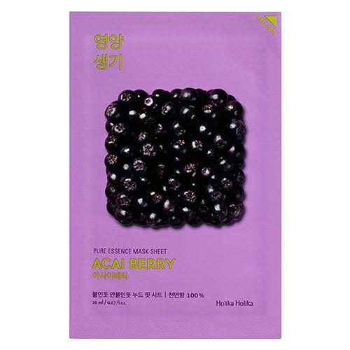 Revitalizing hydrating face mask in Sheet ACAI in 20ml container in jar container on plain white background