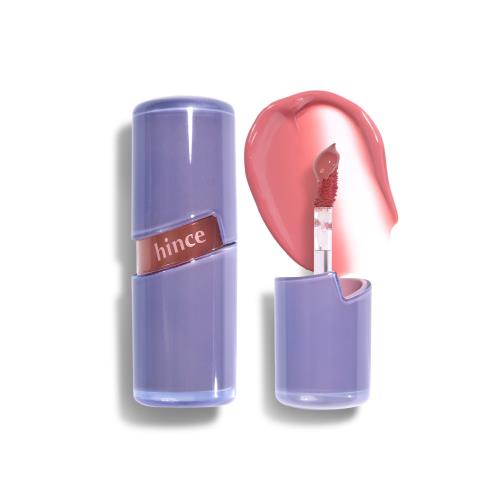 Long-lasting tinted lip oil in 3.5ml container with applicator wand on plain white background