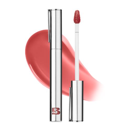 Lip & cheek balm in 03 Bunny PINK with applicator wand on plain white background