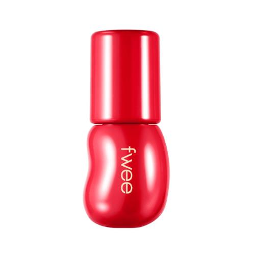 Lip gloss in 5.3g container with applicator wand on plain white background