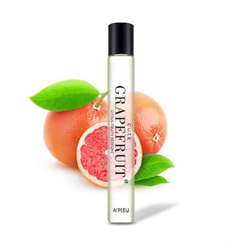 Roll-on perfume on plain white background