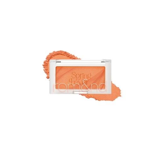 Moisturizing cream blush in 02 Tomato Whistle in 4g container in squeeze tube on plain white background