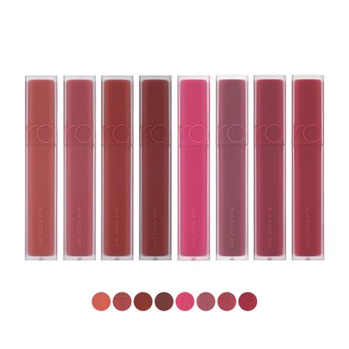 Long-lasting matte lip tint in 19 Earl Grey Shawl with applicator wand on plain white background