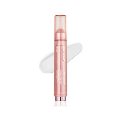 Lip & cheek stain in Pot RD in 5g container with applicator wand on plain white background