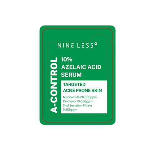 Concentrated acne treatment serum in 2ml container with dropper bottle on plain white background