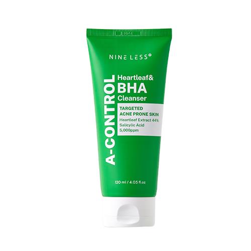 Gentle foam facial cleanser in 80ml container in pump dispenser on plain white background
