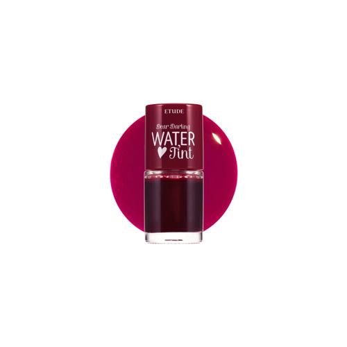 Long-lasting lip & cheek stains in 5g container with applicator wand on plain white background