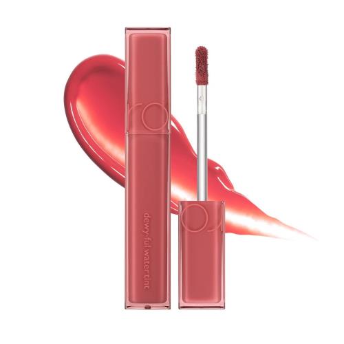 Long-lasting velvet lip tint in 05 Witty with applicator wand on plain white background