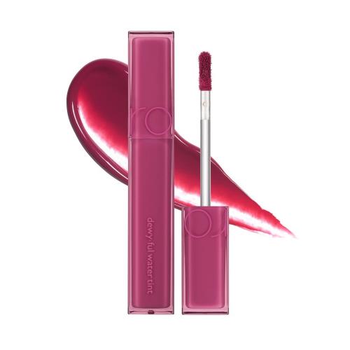 Moisturizing dewy lip tint in 11 Lilac Cream with applicator wand on plain white background