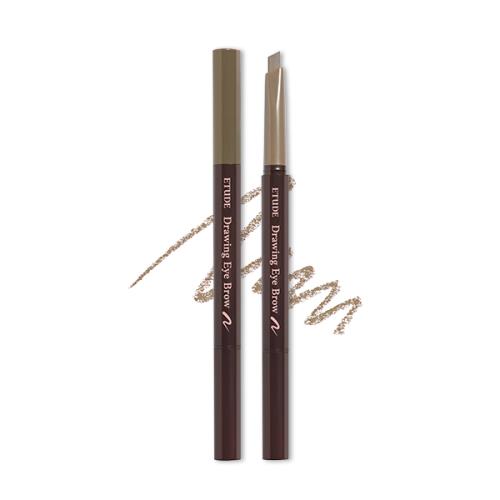 Eyebrow pencil in 2 Gray Brown as retractable pencil on plain white background