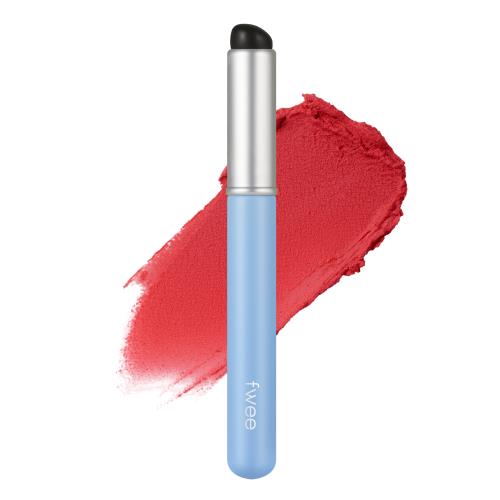 Vibrant Korean matte Lipsticks in 13 RED Carpet with applicator wand on plain white background