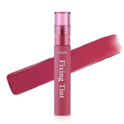 Long-lasting matte Lipsticks in 05 Midnight Mauve in 3.5g container with applicator wand on plain white background