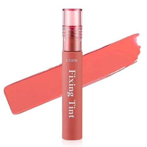 Long-lasting matte lip tint in 08 Dusty Beige in 3.5g container with applicator wand on plain white background