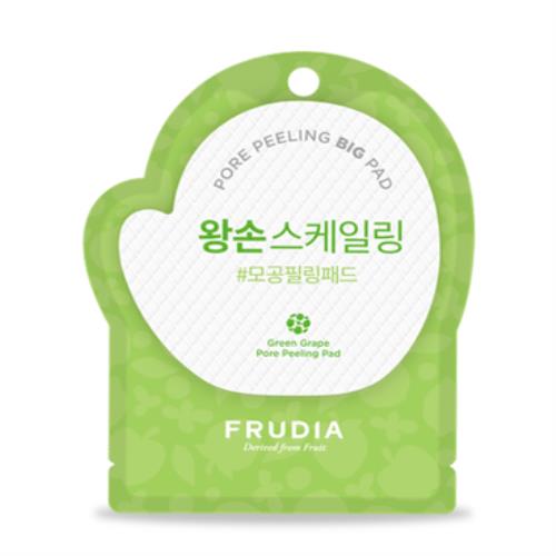 Exfoliating skin pad in 1 Ea in container with tweezers on plain white background