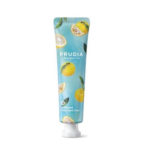 Moisturizing moisturizing hand cream in 50ml container in squeeze tube on plain white background
