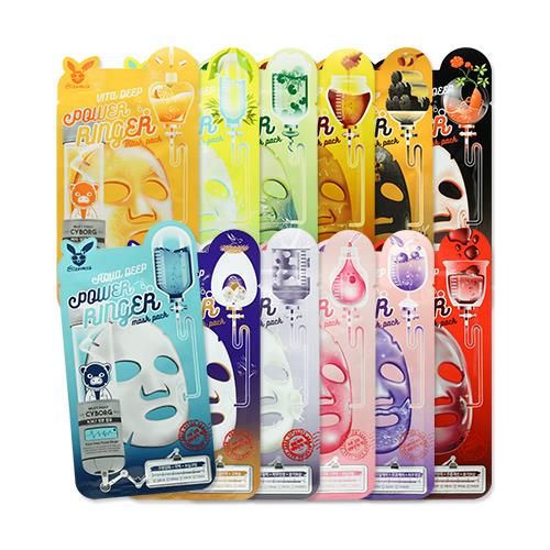 Revitalizing skin care mask in 1 Sheet in jar container on plain white background