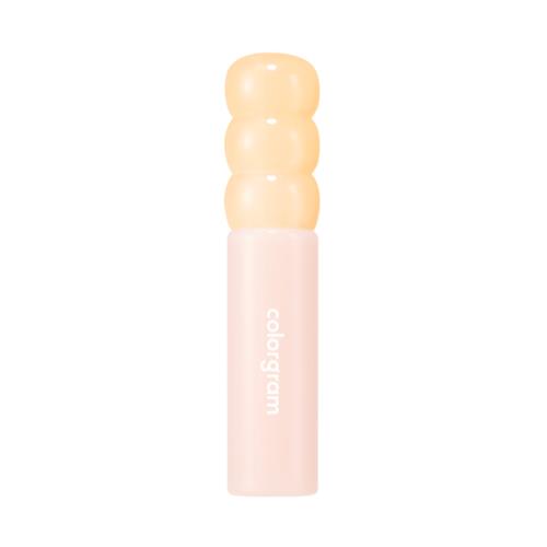 Long-lasting lip tint in 01 Flashing Apricot with applicator wand on plain white background