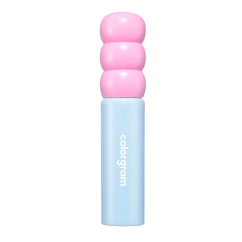 Long-lasting hydrating lip tint in 07 Plop Fig with applicator wand on plain white background