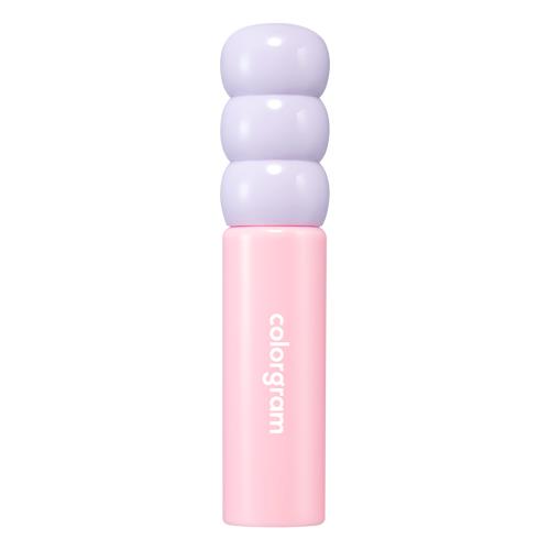 Long-lasting lip tint & gloss in 13 SHY PEAR with applicator wand on plain white background