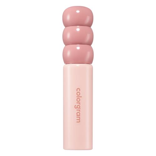 Lip gloss in 01 Grape Black with applicator wand on plain white background