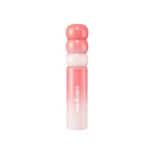 Long-lasting lip tint & gloss in 17 Ticking Apple with applicator wand on plain white background