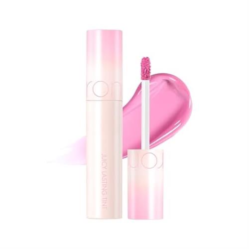 Long-lasting lip tint in Fudge TINT with applicator wand on plain white background