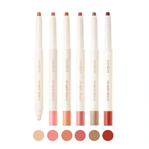 Long-lasting lip tint in 05 Taffy with applicator wand on plain white background
