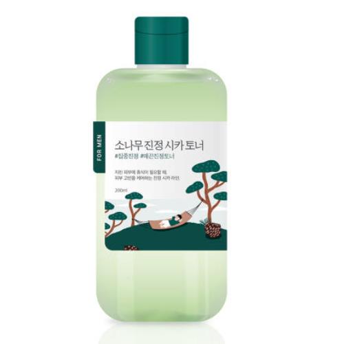 Korean toner in 210ml container in spray bottle on plain white background