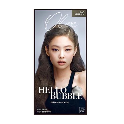 Bubble hair color in 30g container on plain white background