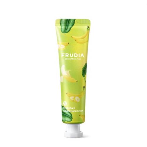Moisturizing moisturizing hand cream in 50ml container in squeeze tube on plain white background