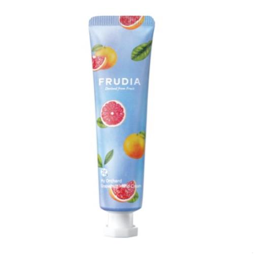 Moisturizing moisturizing hand cream in 50ml container in squeeze tube on plain white background