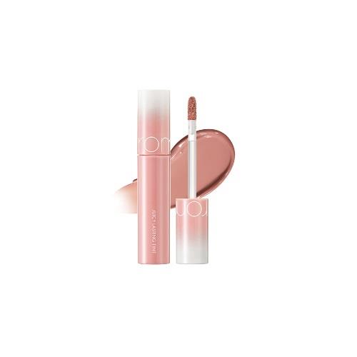 Long-lasting velvet lip tint in 06 deepsoul with applicator wand on plain white background