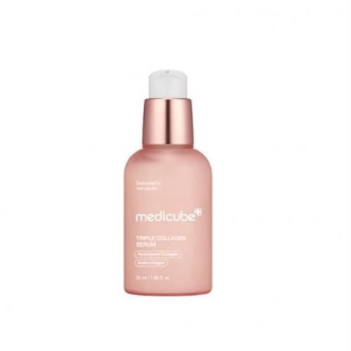 Concentrated anti-aging eye serum in 30ml container with dropper bottle on plain white background