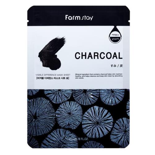 Revitalizing charcoal face mask in 23ml container in jar container on plain white background