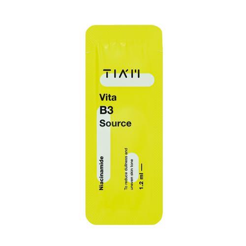 Skin treatment sample in 3 Source Pouch Sample on plain white background