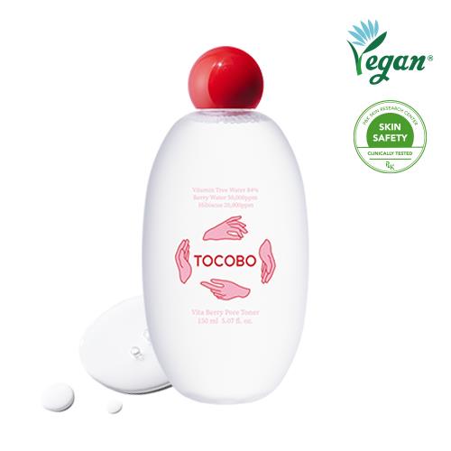 Pore toner in 2ml container in spray bottle on plain white background