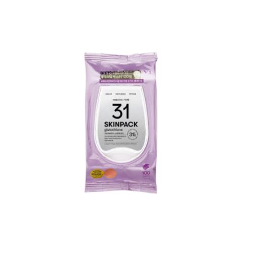 Revitalizing skin care masks & peels in 5 sheets in jar container on plain white background
