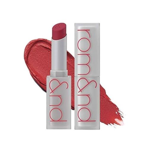 Vibrant Korean matte Lipsticks in 06 Awesome with applicator wand on plain white background