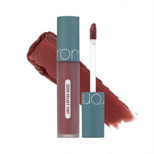 Long-lasting lip tint in 04 Radwood with applicator wand on plain white background